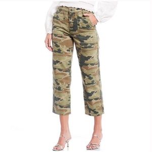 Free People Camouflage Ankle Jeans